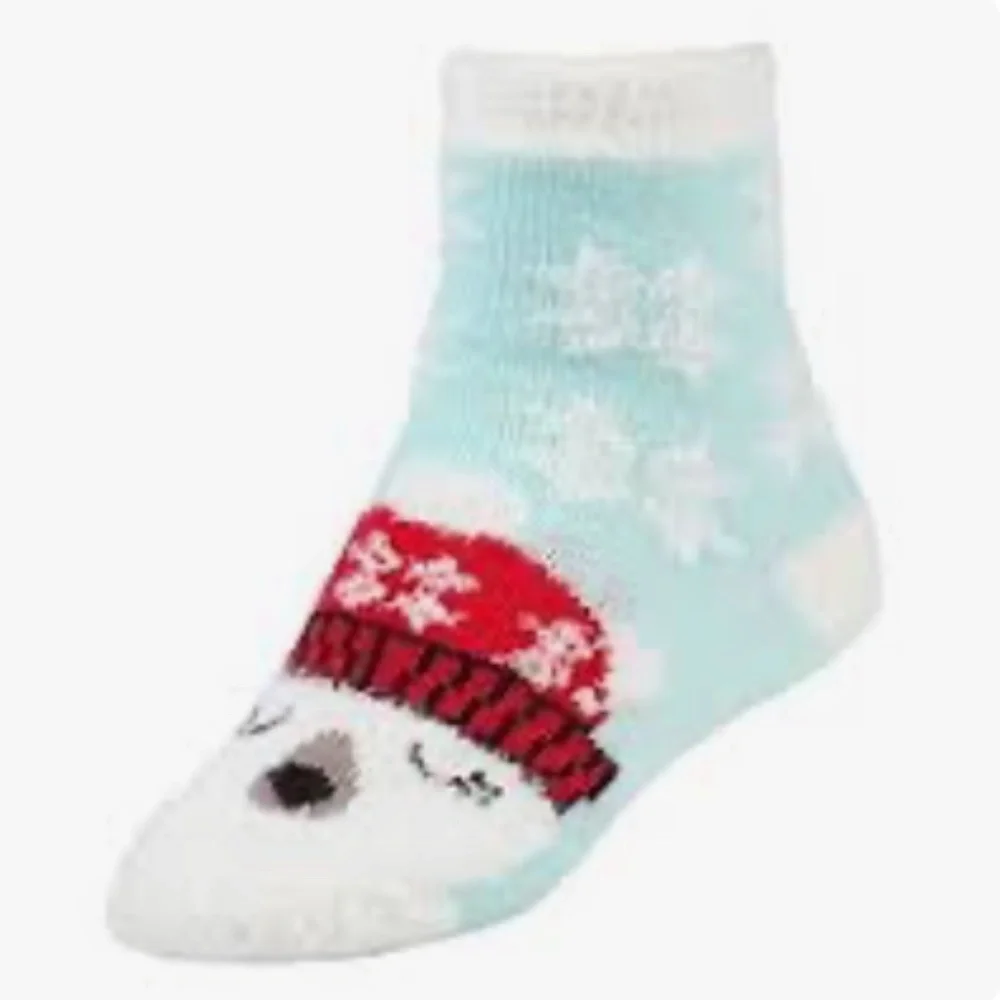 Northeast Outfitters Youth Cozy Cabin Snowflake Bear Kids Socks, Small